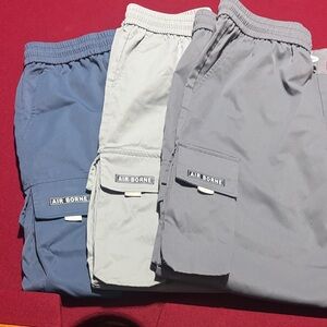 Men's Cargo Joggers - Blue, Light Gray, Gray